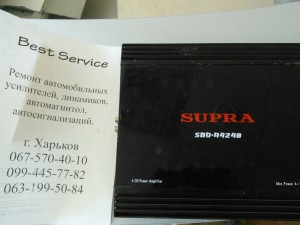 Автоусилитель Supra SBD4240 - не включается. Спален канал усилителя